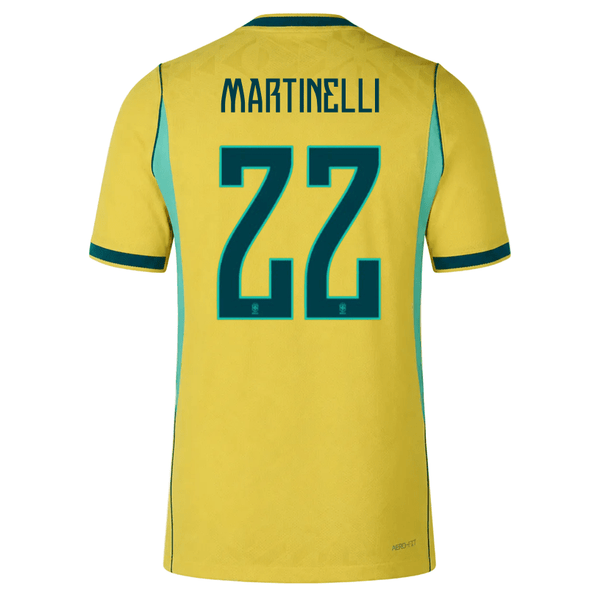 Nike Men's Brazil Martinelli Match Authentic Home Jersey 2026 (Yellow/