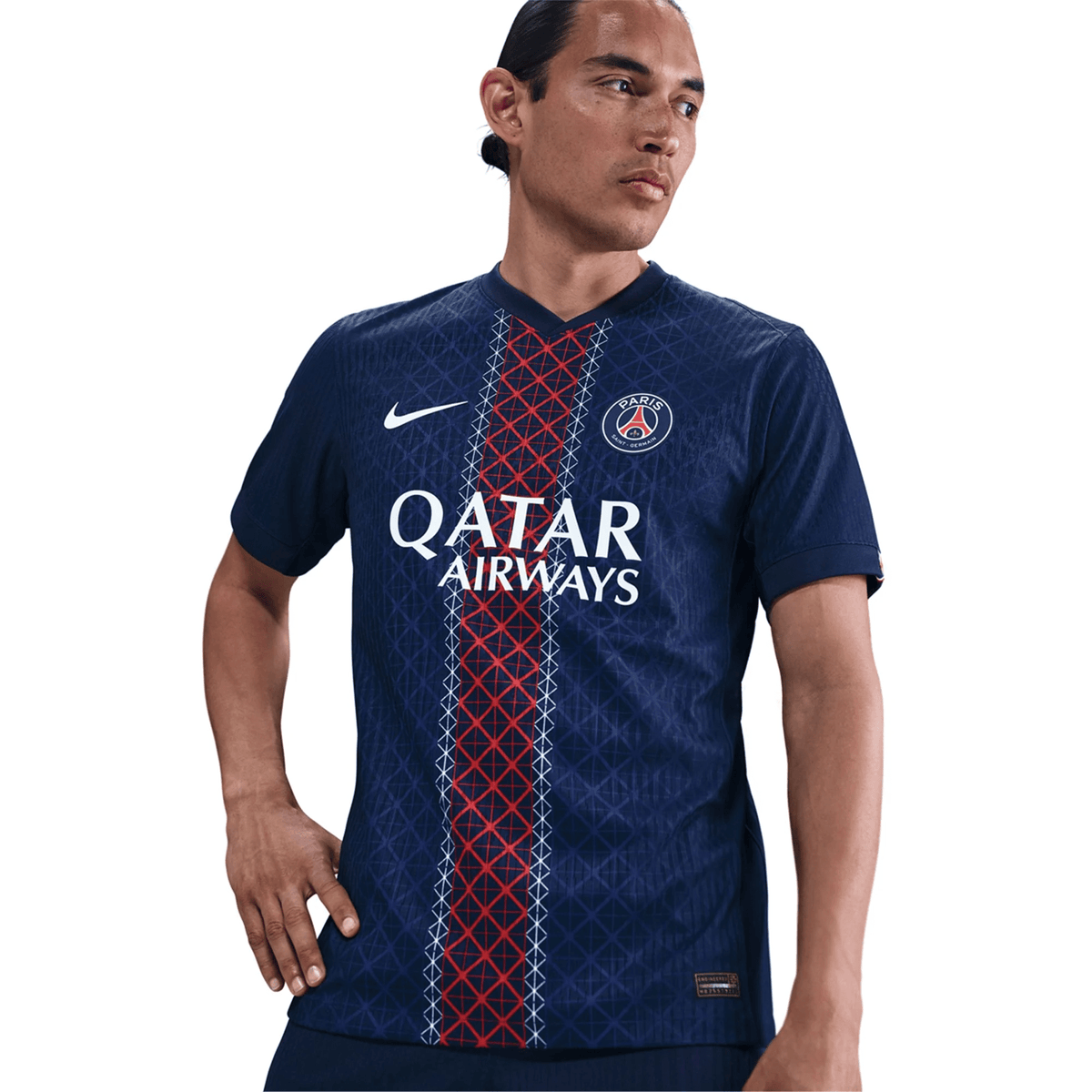 Nike Men's Mbaye Paris Saint - Germain Authentic Home Jersey 25/26 w/ Champions League Patches (Navy) | SoccerWearhouse