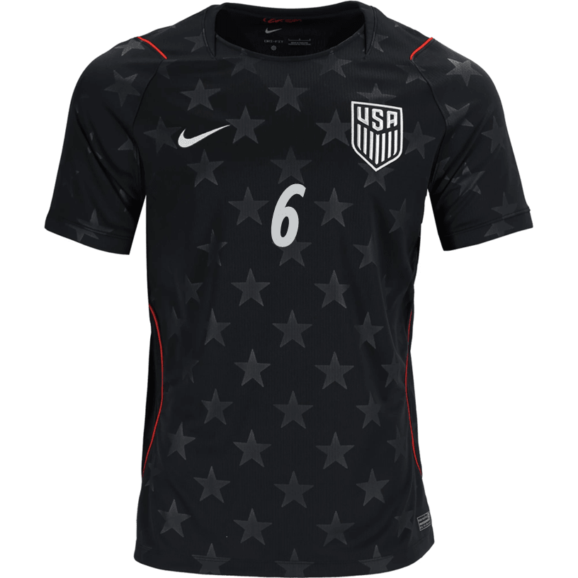 Nike Mens Musah United States Away Stadium Jersey 2026 (Dark Obsidian/Pure Platinum) | SoccerWearhouse