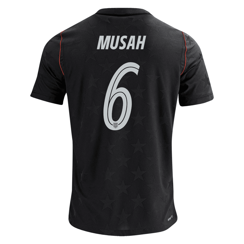 Nike Men's Musah United States Match Authentic Away Jersey 2026 (Dark Obsidian/Pure Platinum) | SoccerWearhouse