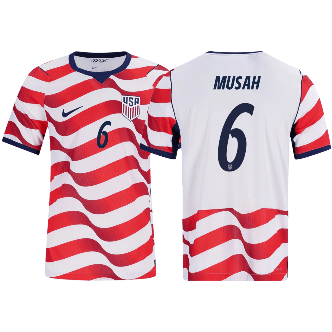 Nike Mens Musah United States Match Authentic Home Jersey 2026 (Sail/Midnight Navy) | SoccerWearhouse