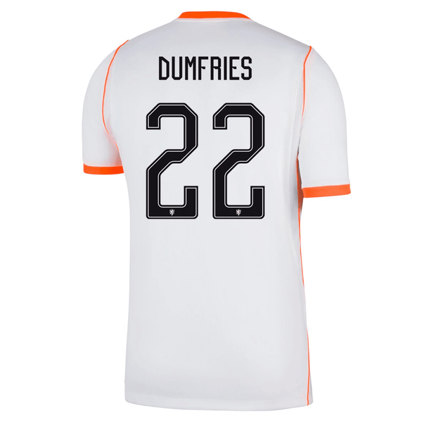 Nike Mens Netherlands Denzel Dumfries Away Jersey 2026 (White/Hyper Cr