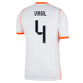 Nike Mens Netherlands Virgil Van Dijk Away Jersey 2026 (White/Hyper Crimson)
