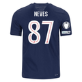 Nike Men's Neves Paris Saint-Germain Authentic Home Jersey 25/26 w/ Champions League Patches (Navy)