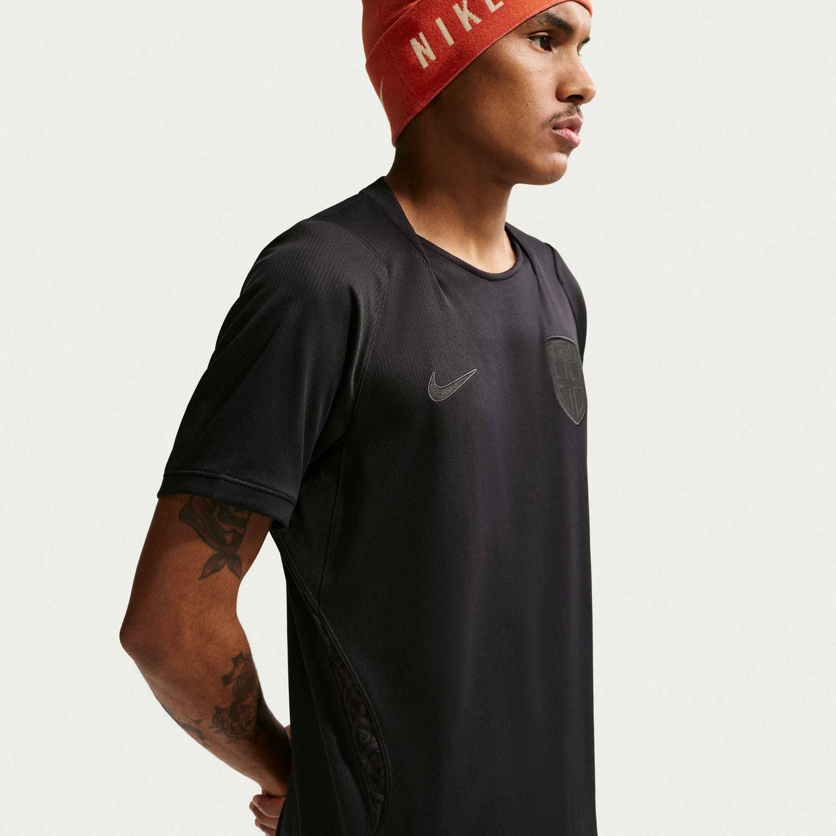 Nike Men's Norway 2026 Away Stadium Jersey (Black/Black) | SoccerWearhouse