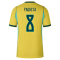 Nike Men's Brazil Paqueta Match Authentic Home Jersey 2026 (Yellow/Teal)