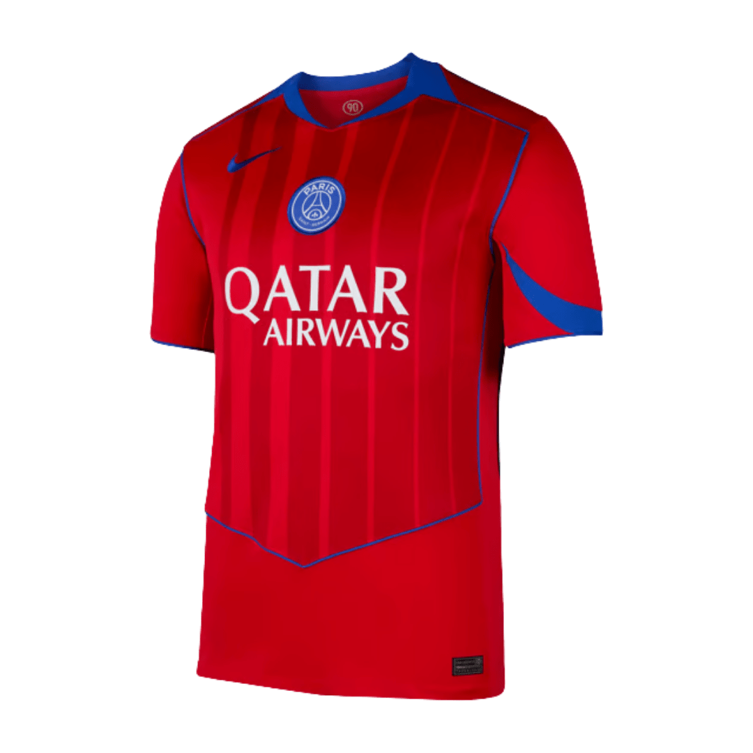 Nike Men's Paris Saint - Germain 25/26 Stadium Third Jersey (Sport Red/Hyper Royal) | SoccerWearhouse