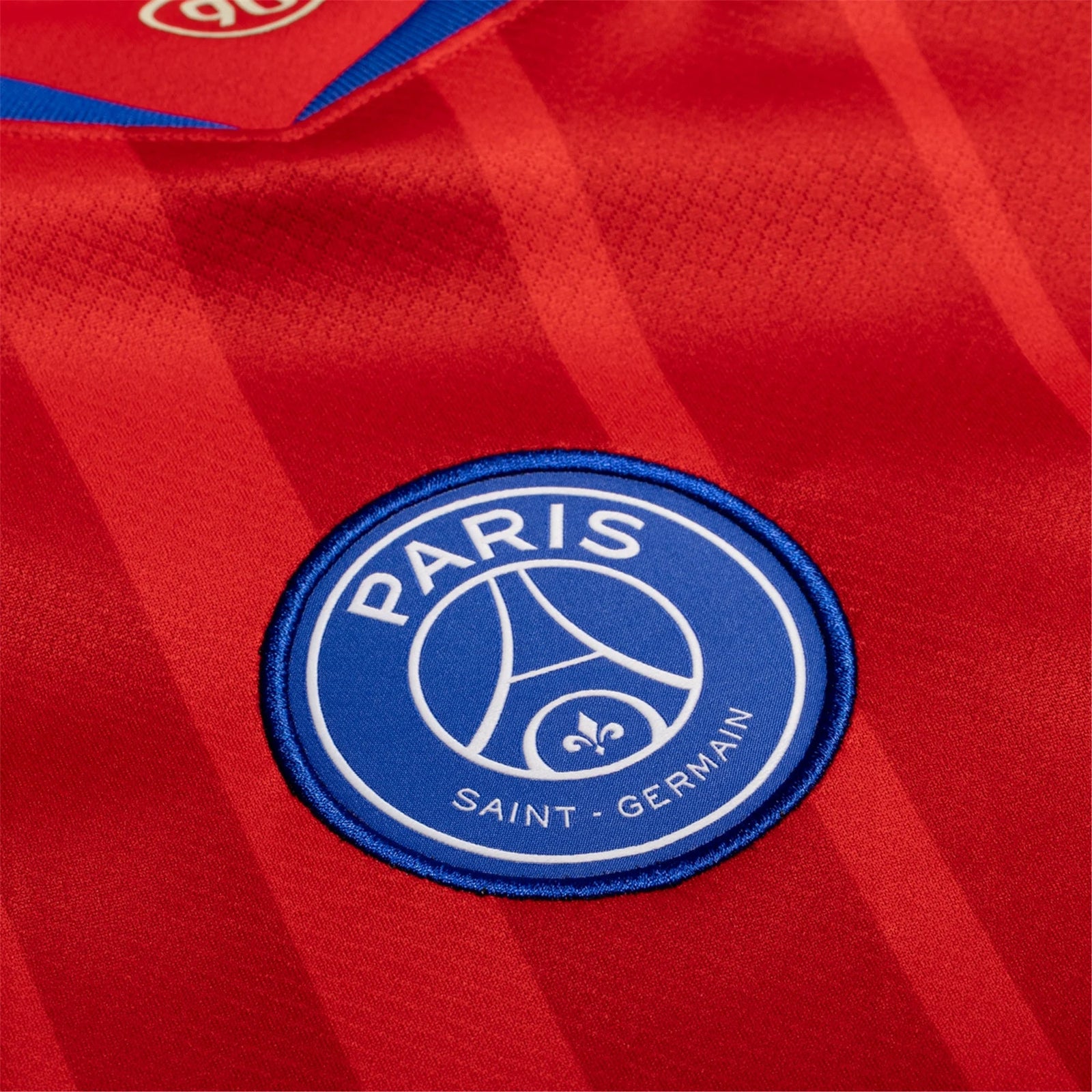 Nike Men's Paris Saint - Germain Authentic Vitinha Third Jersey w/ Champions League Patches 25/26 (Sport Red/Hyper Royal) | SoccerWearhouse