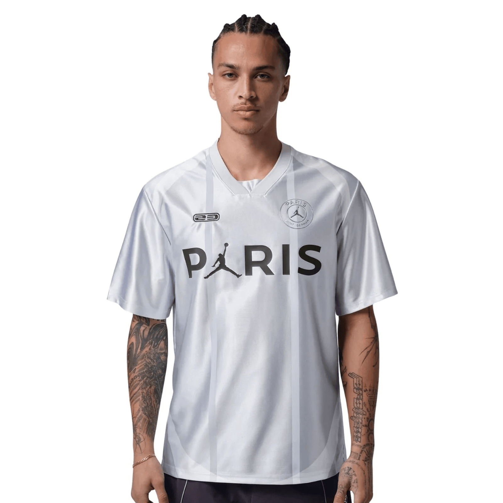 Nike Men's Paris Saint - Germain Football Jersey 25/26 (Pure Platinum/Black) | SoccerWearhouse