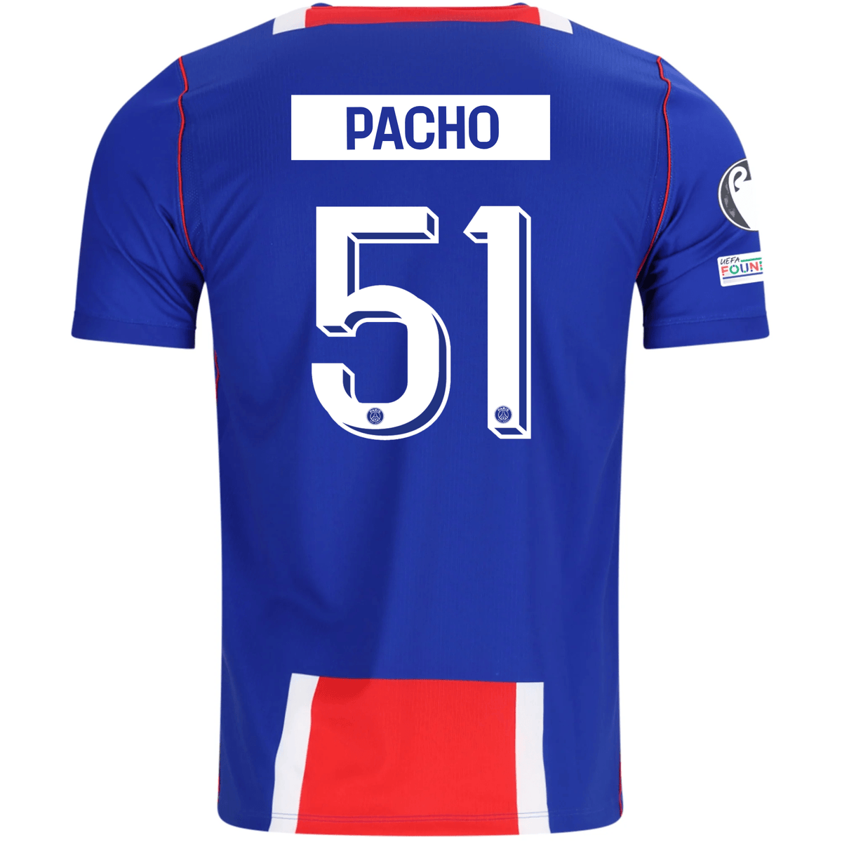 Nike Mens Paris Saint-Germain Willian Pacho Home Jersey w/ Champions League Patches 26/27 (Blue/White/Red) | SoccerWearhouse