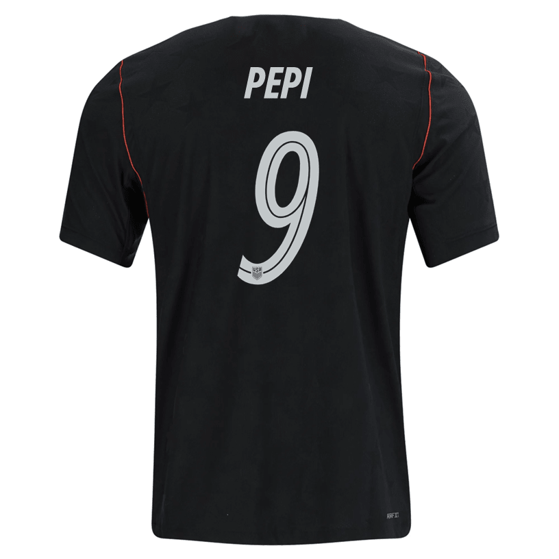 Nike Mens Pepi United States Away Stadium Jersey 2026 (Dark Obsidian/Pure Platinum) | SoccerWearhouse