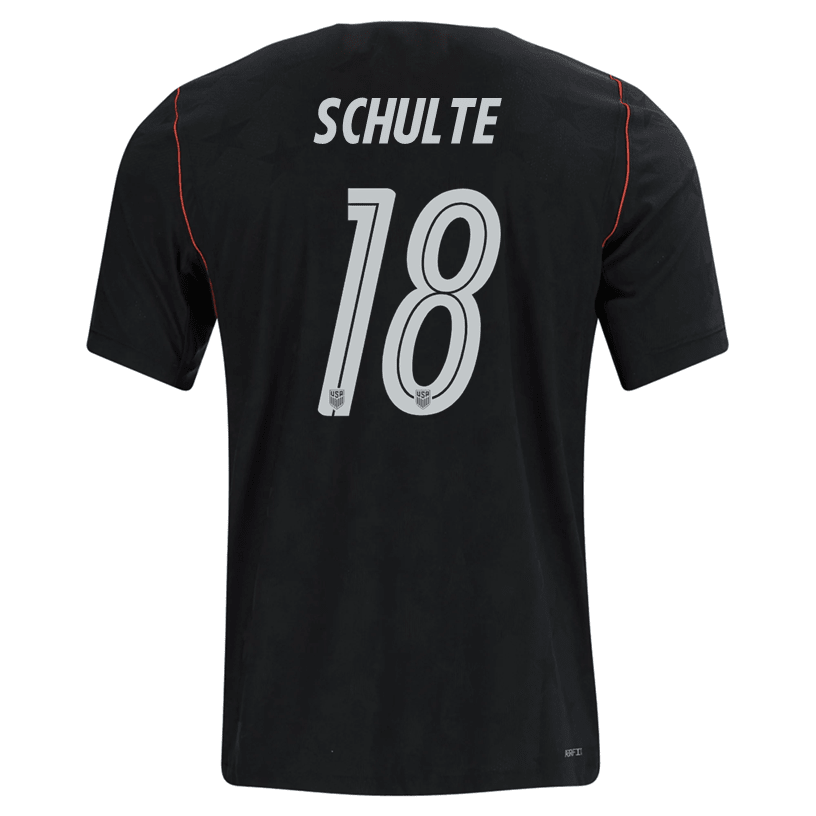 Nike Mens Schulte United States Away Stadium Jersey 2026 (Dark Obsidian/Pure Platinum) | SoccerWearhouse