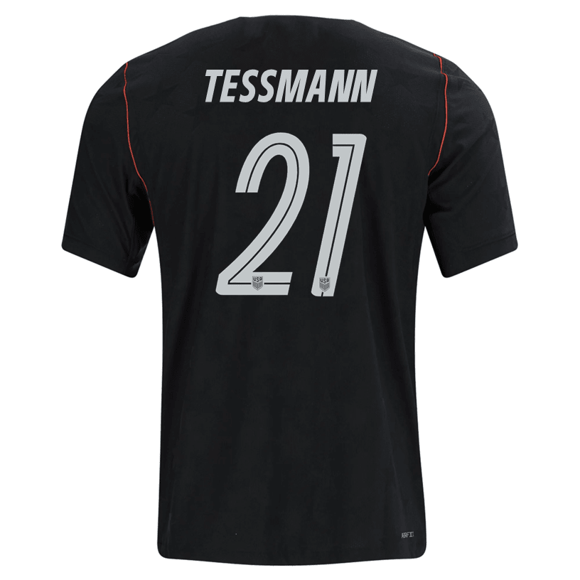 Nike Mens Tessmann United States Away Stadium Jersey 2026 (Dark Obsidian/Pure Platinum) | SoccerWearhouse