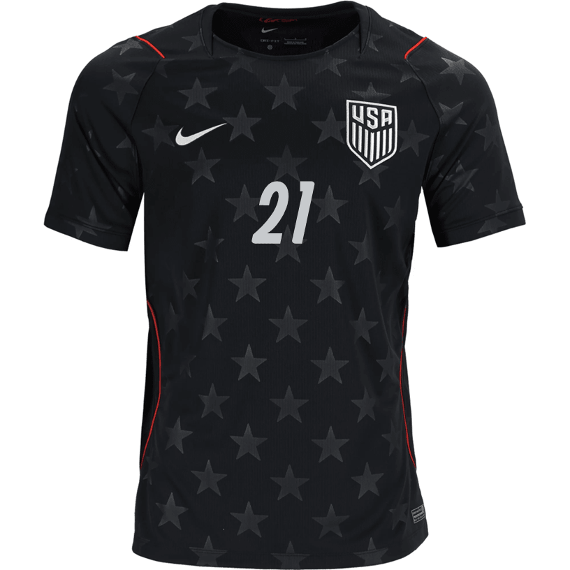 Nike Mens Tessmann United States Away Stadium Jersey 2026 (Dark Obsidian/Pure Platinum) | SoccerWearhouse
