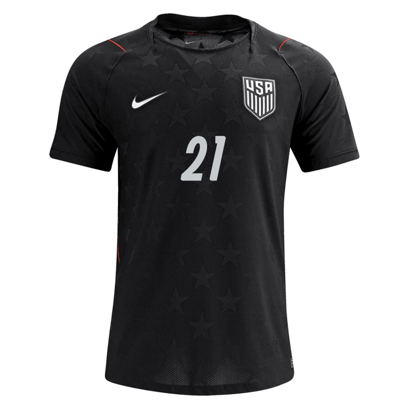 Nike Men's United States Tim Weah Match Authentic Away Jersey 2026 (Dark Obsidian/Pure Platinum)