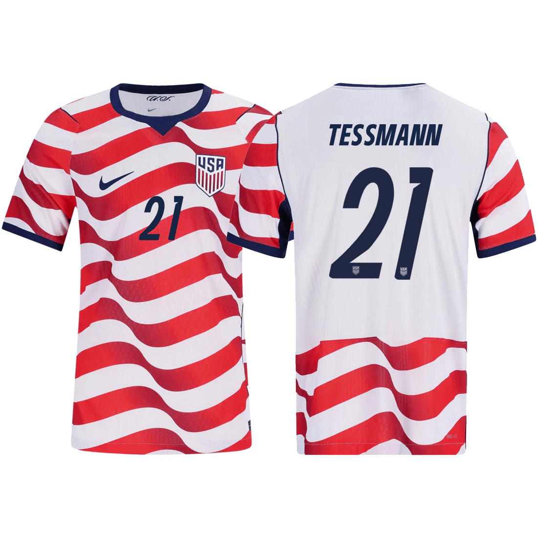Nike Mens Tessmann United States Match Authentic Home Jersey 2026 (Sail/Midnight Navy)
