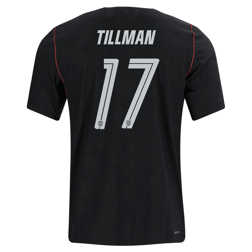 Nike Mens Tillman United States Away Stadium Jersey 2026 (Dark Obsidian/Pure Platinum) | SoccerWearhouse