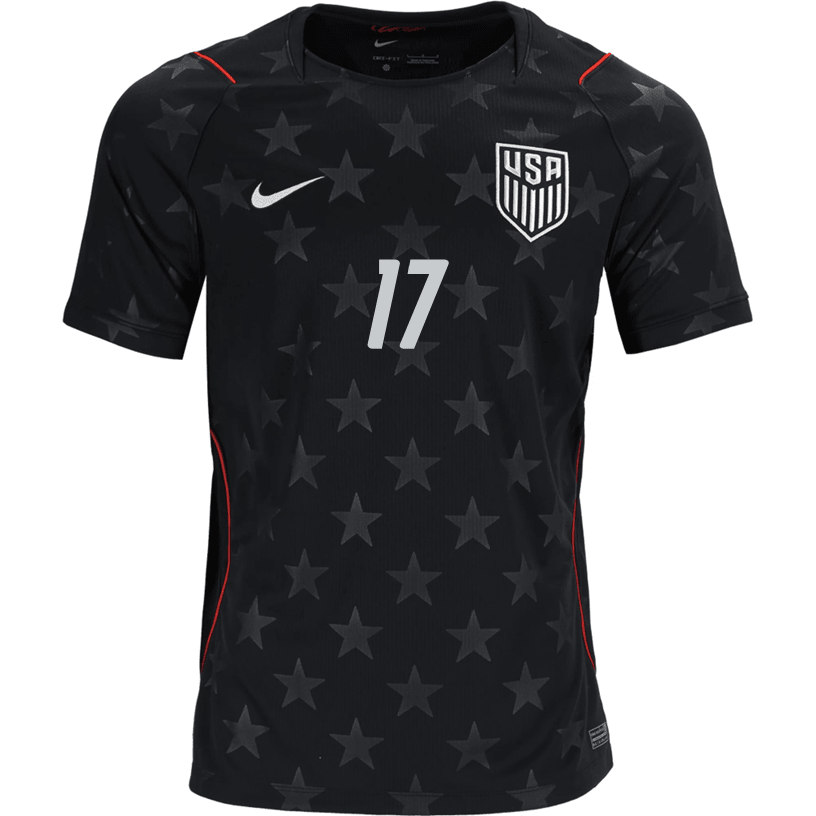 Nike Mens Tillman United States Away Stadium Jersey 2026 (Dark Obsidian/Pure Platinum) | SoccerWearhouse