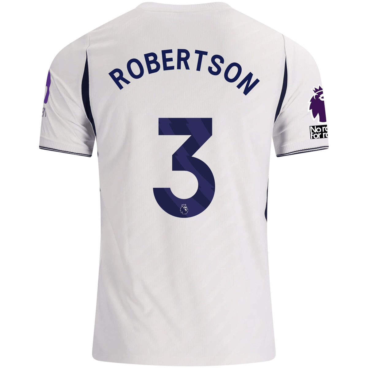 Nike Mens Tottenham Hotspur Andy Robertson Home Jersey w/ EPL + No Room For Racism 26/27 (White) | SoccerWearhouse