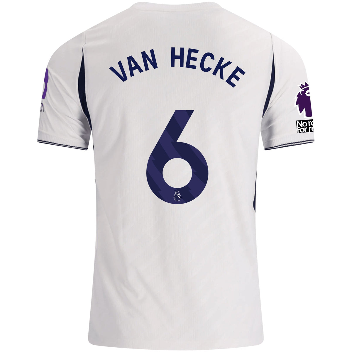 Nike Mens Tottenham Hotspur Jan Paul van Hecke Home Jersey w/ EPL + No Room For Racism 26/27 (White) | SoccerWearhouse