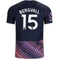 Nike Mens Tottenham Hotspur Lucas Bergvall Away Jersey w/ EPL + No Room For Racism Patches 26/27 (Obsidan/White)
