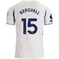 Nike Mens Tottenham Hotspur Lucas Bergvall Home Jersey w/ EPL + No Room For Racism 26/27 (White)