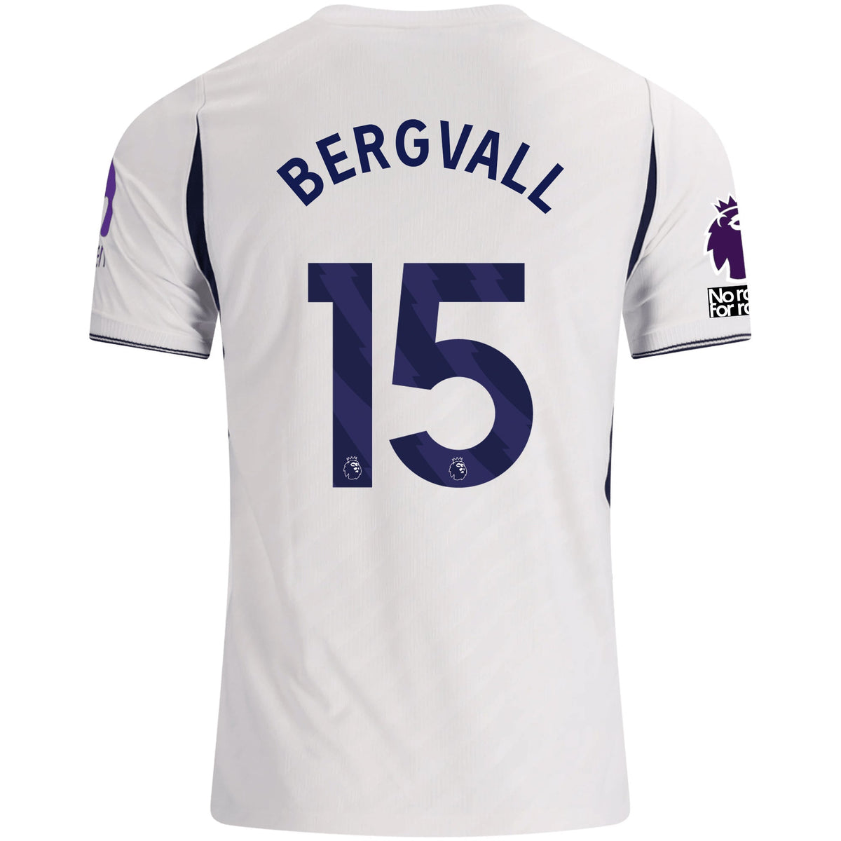 Nike Mens Tottenham Hotspur Lucas Bergvall Home Jersey w/ EPL + No Room For Racism 26/27 (White) | SoccerWearhouse
