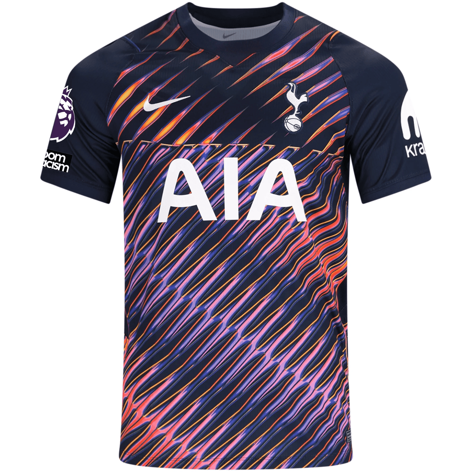 Nike Mens Tottenham Hotspur Micky van de Ven Away Jersey w/ EPL + No Room For Racism Patches 26/27 (Obsidan/White) | SoccerWearhouse