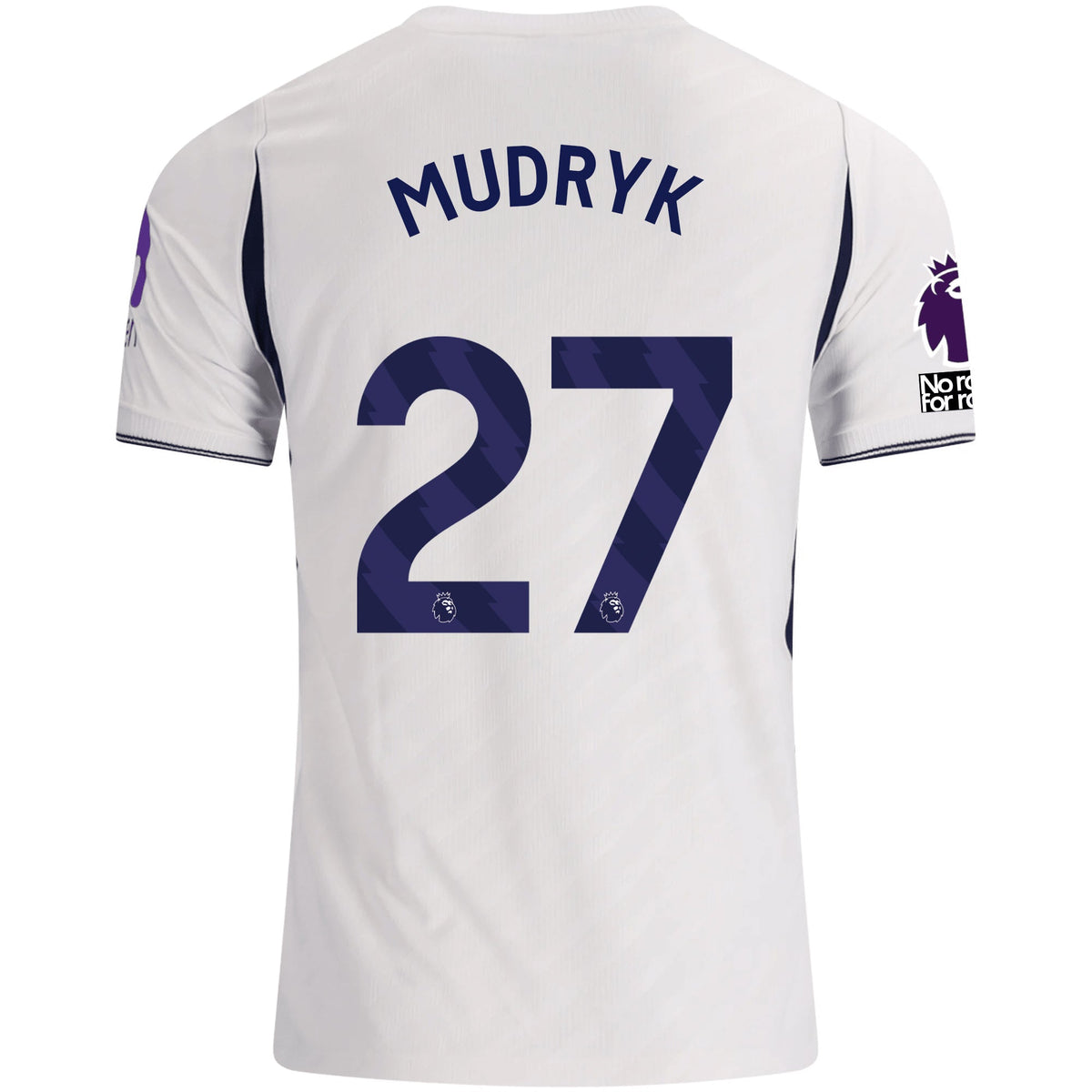 Nike Mens Tottenham Hotspur Mykhailo Mudryk Home Jersey w/ EPL + No Room For Racism 26/27 (White) | SoccerWearhouse