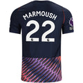 Nike Mens Tottenham Hotspur Omar Marmoush Away Jersey w/ EPL + No Room For Racism Patches 26/27 (Obsidan/White)