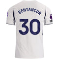 Nike Mens Tottenham Hotspur Rodrigo Bentancur Home Jersey w/ EPL + No Room For Racism 26/27 (White)