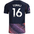 Nike Mens Tottenham Hotspur Sandro Tonali Away Jersey w/ EPL + No Room For Racism Patches 26/27 (Obsidan/White)