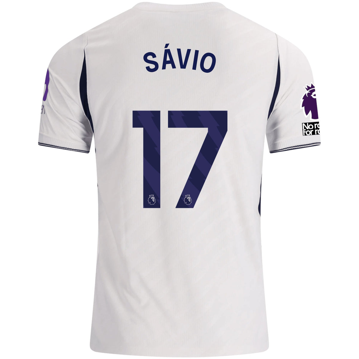 Nike Mens Tottenham Hotspur Sávio Home Jersey w/ EPL + No Room For Racism 26/27 (White) | SoccerWearhouse