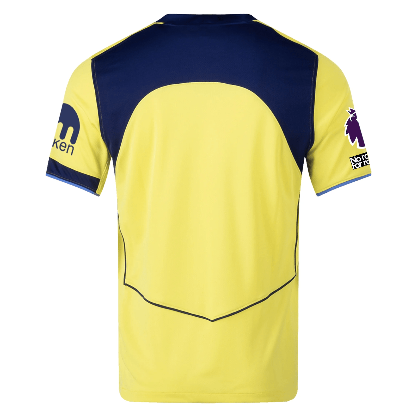 Nike Men's Tottenham Xavi Simmons T90 Third Jersey w/ EPL + No Room For Racism 25/26 (Dynamic Yellow/Blue Void) | SoccerWearhouse