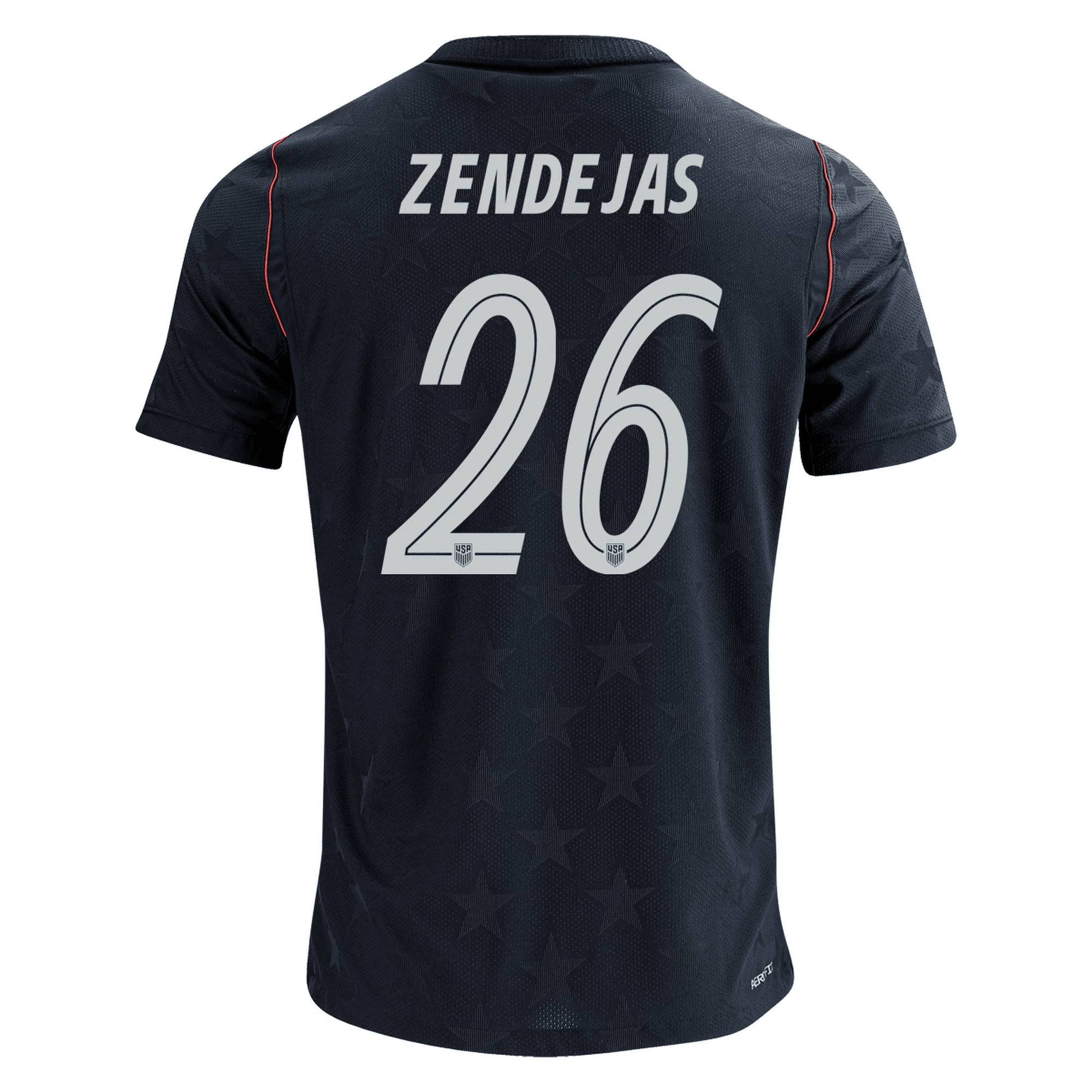 Nike Men's United States Alejandro Zendejas Match Authentic Away Jersey 2026 (Dark Obsidian/Pure Platinum)