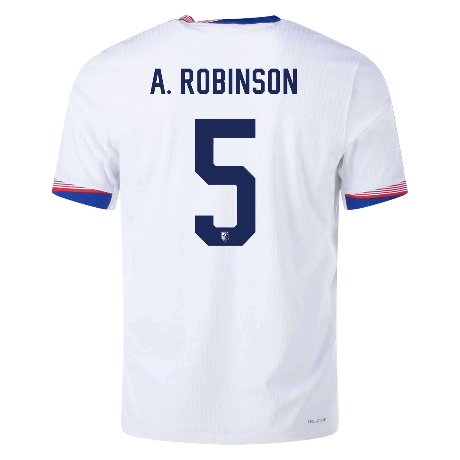 Nike Mens United States Authentic Antonee Robinson Match Home Jersey 24/25 (White/Obsidian) | SoccerWearhouse