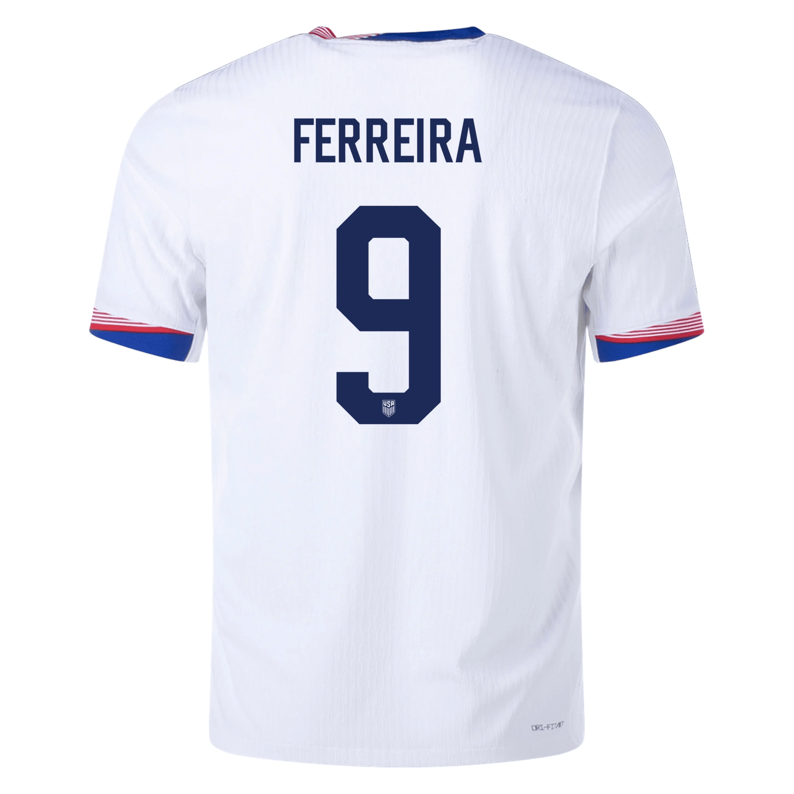 Nike Mens United States Authentic Jesus Ferreira Match Home Jersey 24/25 (White/Obsidian) | SoccerWearhouse
