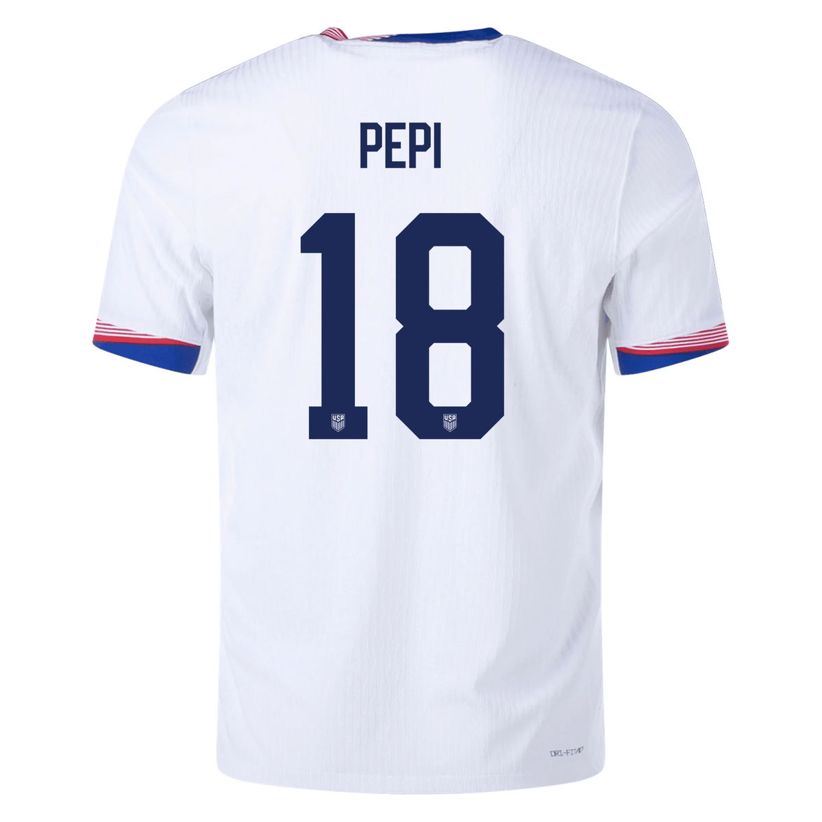Nike Mens United States Authentic Ricardo Pepi Match Home Jersey 24/25 (White/Obsidian) | SoccerWearhouse