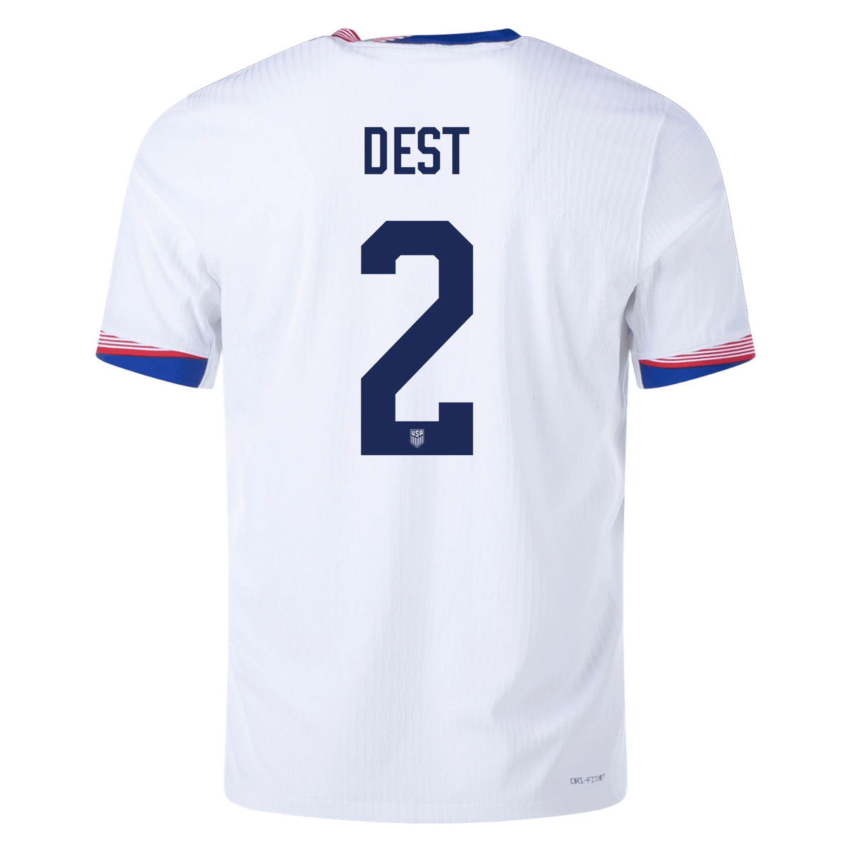Nike Mens United States Authentic Sergino Dest Match Home Jersey 24/25 (White/Obsidian) | SoccerWearhouse
