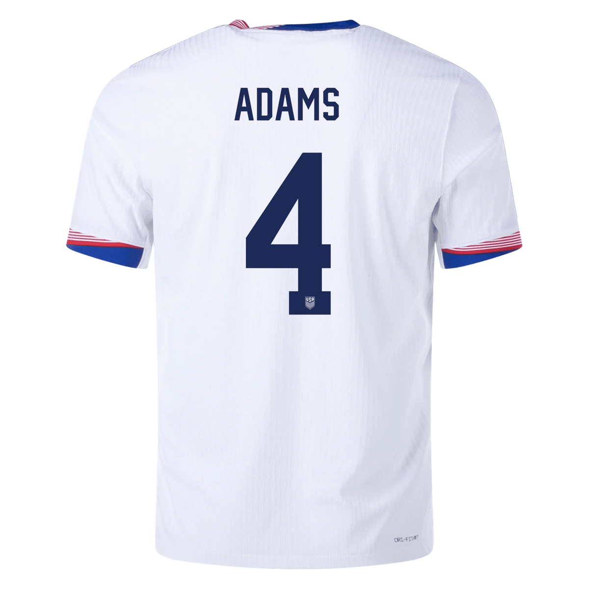 Nike Mens United States Authentic Tyler Adams Match Home Jersey 24/25 (White/Obsidian) | SoccerWearhouse