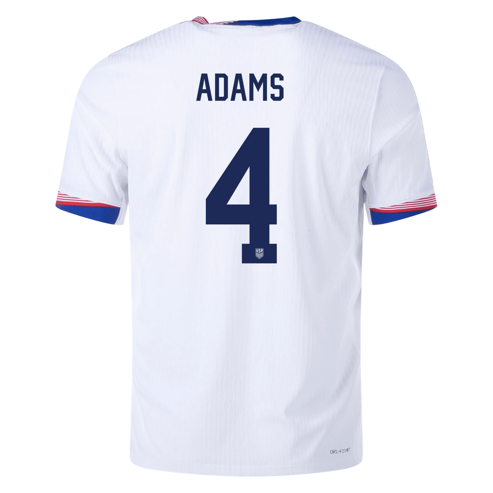 Nike Mens United States Authentic Tyler Adams Match Home Jersey 24/25 (White/Obsidian) | SoccerWearhouse