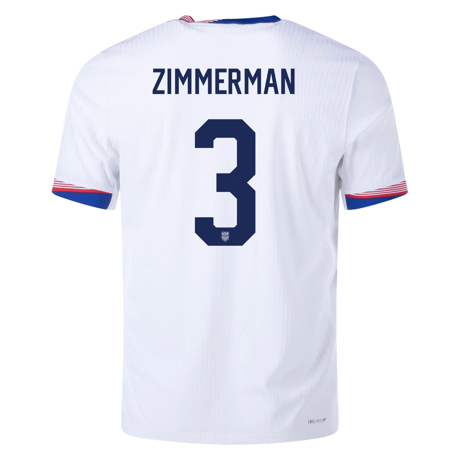 Nike Mens United States Authentic Walker Zimmerman Match Home Jersey 24/25 (White/Obsidian) | SoccerWearhouse
