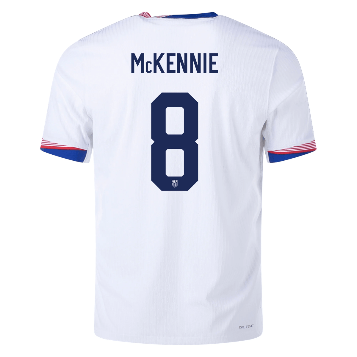 Nike Mens United States Authentic Weston McKennie Match Home Jersey 24/25 (White/Obsidian) | SoccerWearhouse