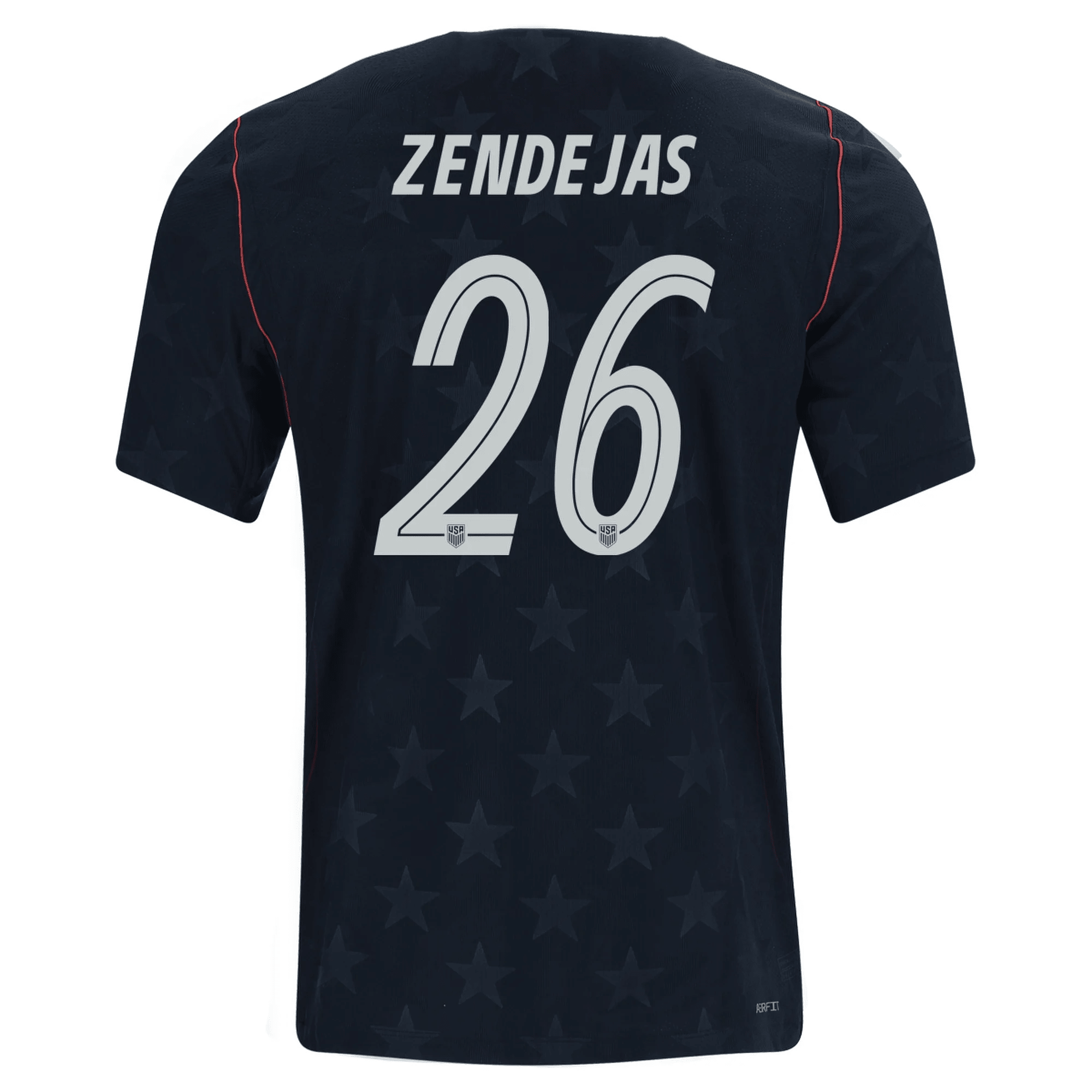 Nike Mens United States Away Alejandro Zendejas Stadium Jersey 2026 (Dark Obsidian/Pure Platinum)