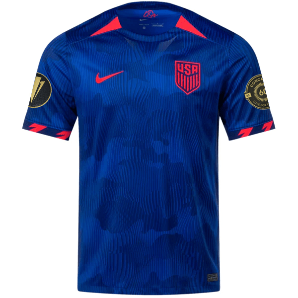 Nike Mens United States Away Jersey w/ Gold Cup Patches 23/24 (Hyper Royal/Loyal Blue) | SoccerWearhouse