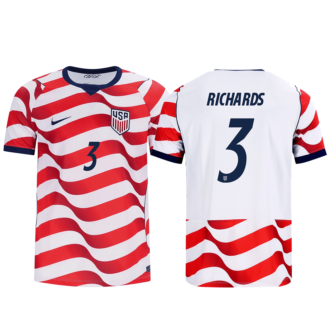 Nike Mens United States Chris Richards Stadium Home Jersey 2026 (Sail/Midnight Navy) | SoccerWearhouse