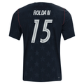 Nike Mens United States Cristian Roldan Away Stadium Jersey 2026 (Dark Obsidian/Pure Platinum)