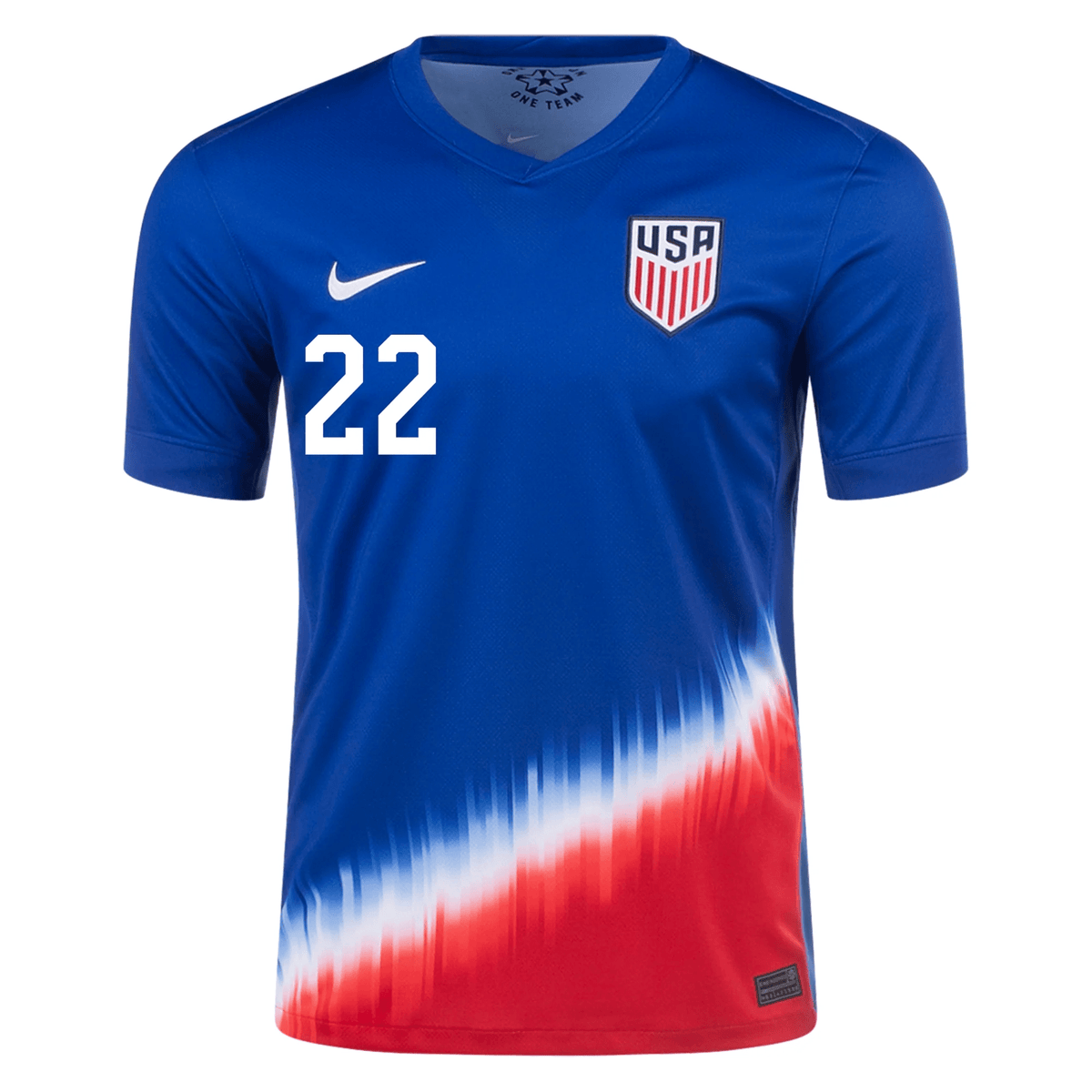 Nike Mens United States Deandre Yedlin Away Jersey 24/25 (Old Royal/Sport Red) | SoccerWearhouse