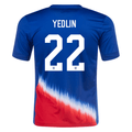 Nike Mens United States Deandre Yedlin Away Jersey 24/25 (Old Royal/Sport Red)