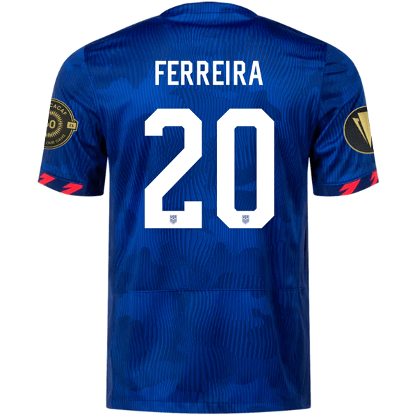 Nike Mens United States Jesus Ferreira Away Jersey w/ Gold Cup Patches 23/24 (Hyper Royal/Loyal Blue) | SoccerWearhouse